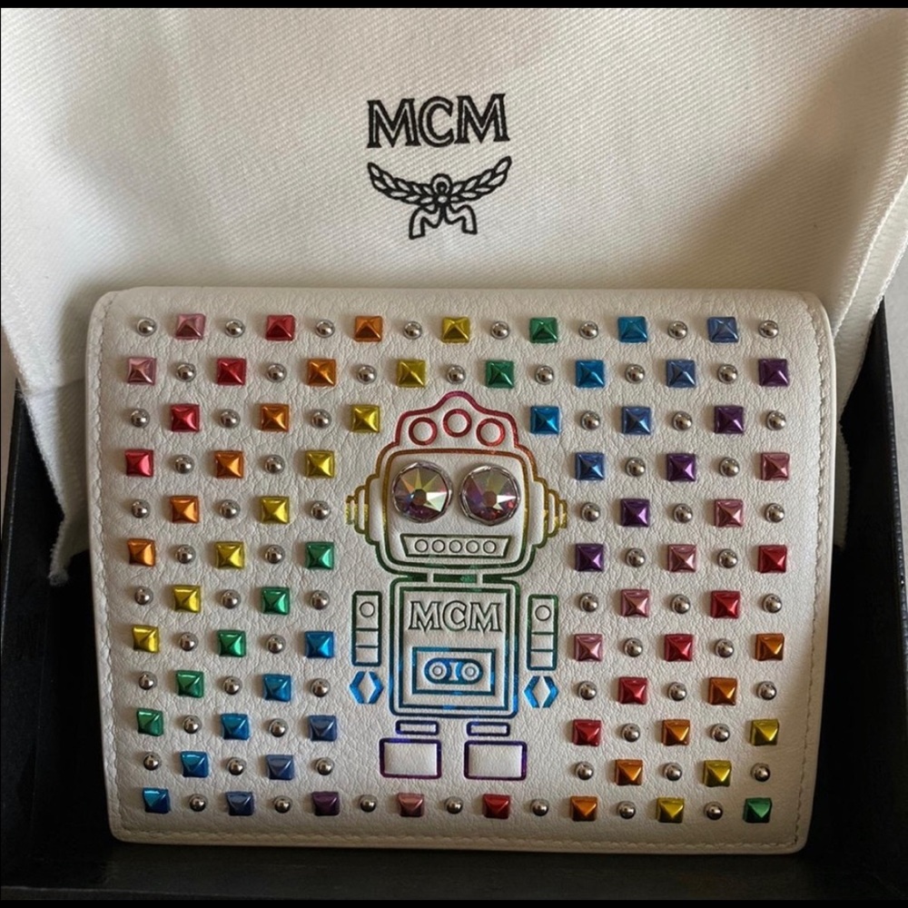 ❌SOLD❌MCM x Swarovski Skyoptic Roboter Bi-fold Napa Leather Wallet (Special Ed.)